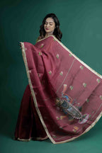 Shreenathji - Hand-Embroidered Saree (Pichwai Inspired)
