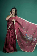 Shreenathji - Hand-Embroidered Saree (Pichwai Inspired)